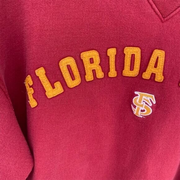 Vintage Florida State Seminoles Pullover Sweatshirt XL Red Champs Sports - Picture 6 of 13